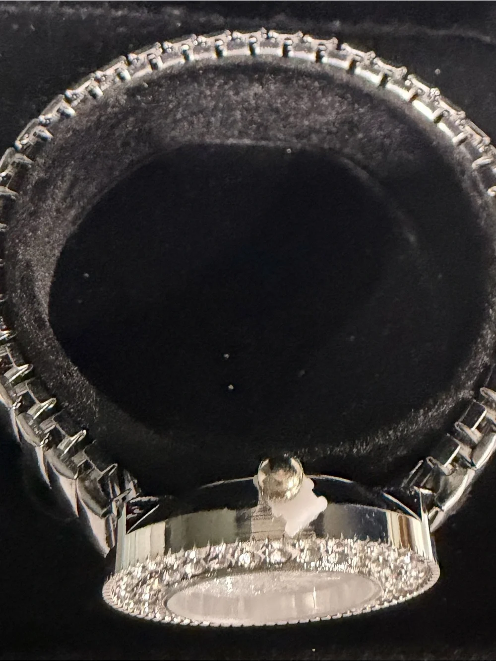Crystal-Accent Silver Women's Stretch Bracelet Watch